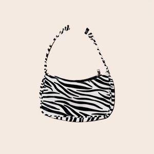 Zebra Print Baguette Bag COMPLETELY NEW